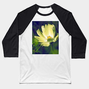 Night Garden White Cosmos Baseball T-Shirt